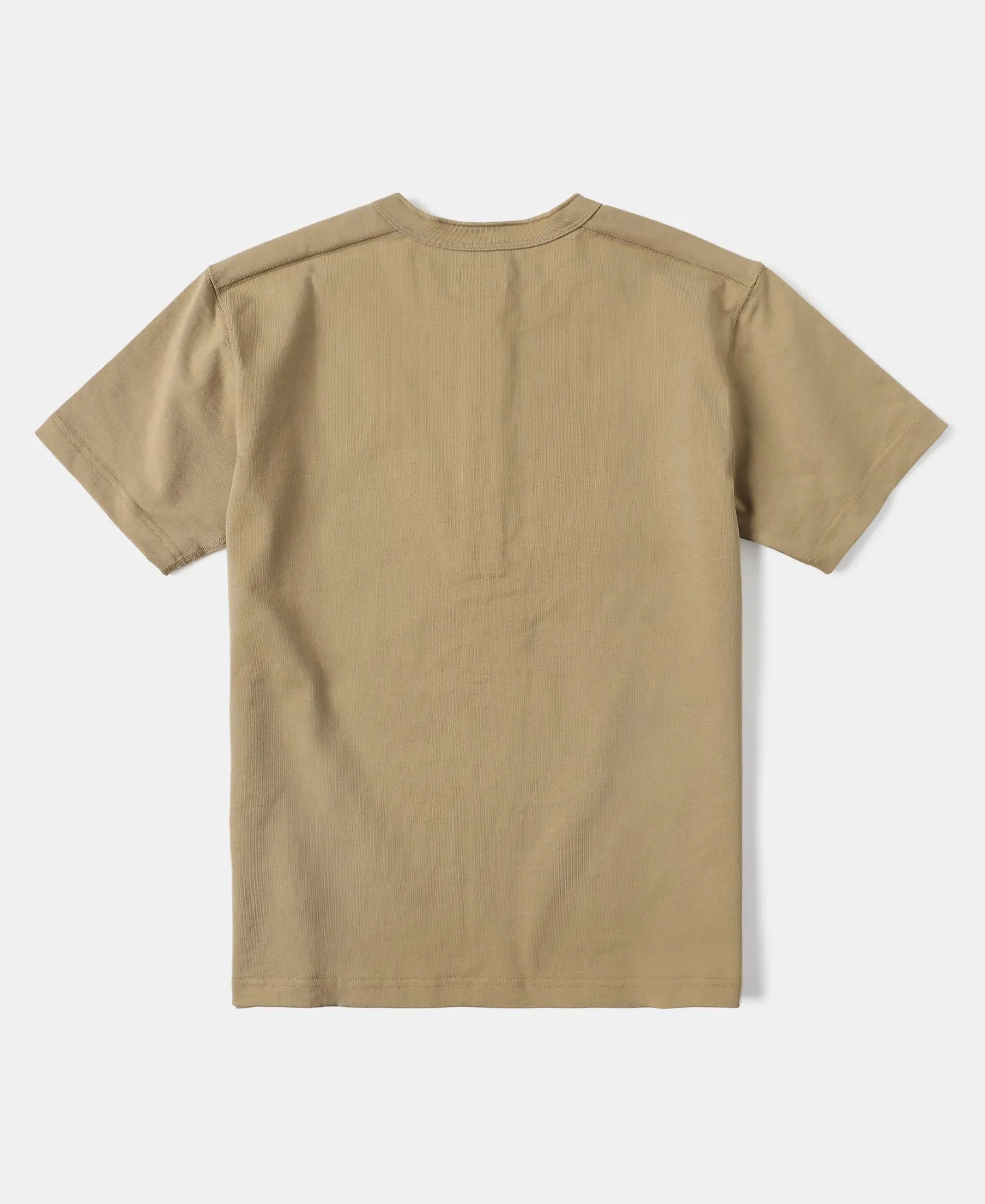 10.6 oz Cotton Short Sleeve Henley T-Shirt - Khaki