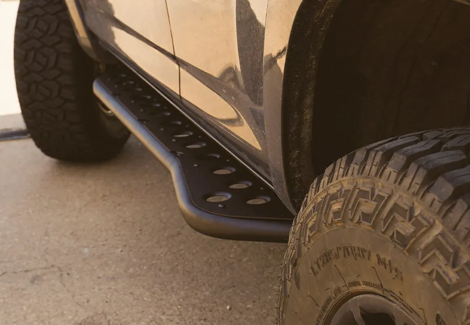 2003-2009 Toyota 4Runner Step Edition Bolt On Rock Sliders - Kick Out  // Powder Coat // Powder Coat