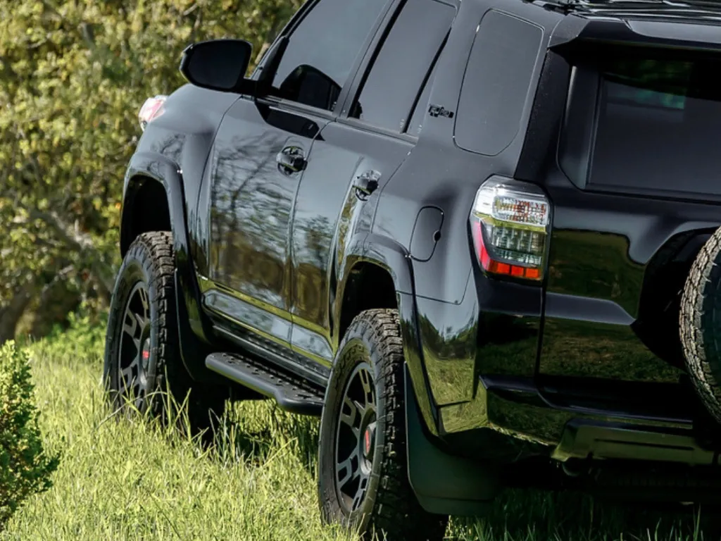 2010-2024 Toyota 4Runner Step Edition Bolt On Rock Sliders - No Kick Out // Powder Coat // Powder Coat