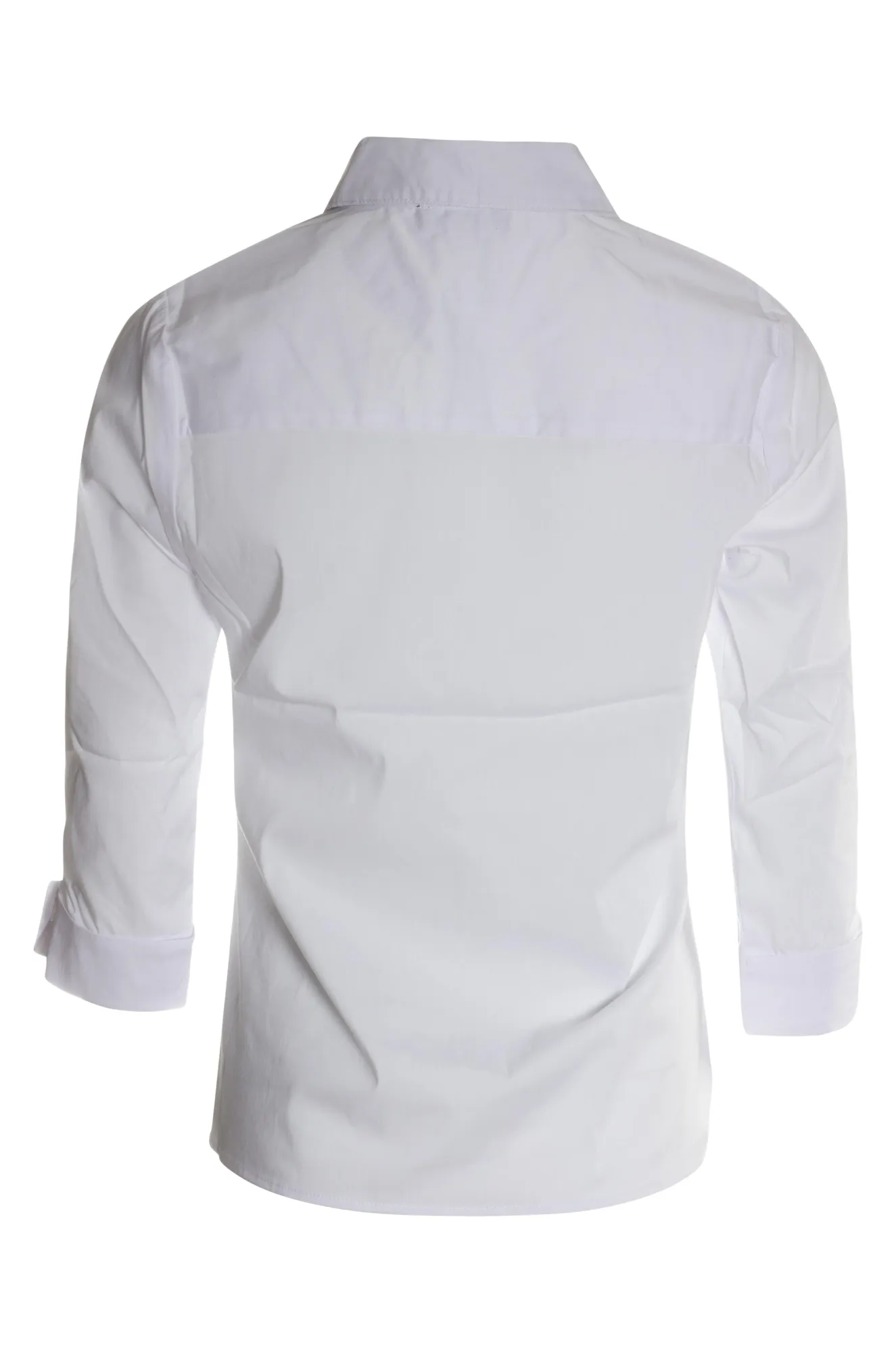 3/4 sleeve Cotton Poplin Shirt | WHITE | 6382AR