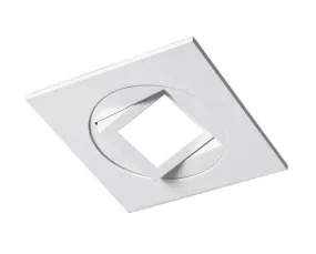 4-inch White Square Multi-Adjustable Recessed LED Downlight, 3000K