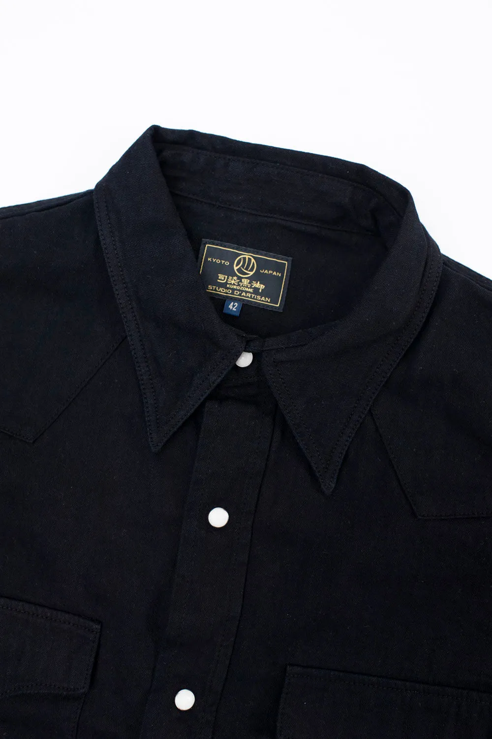 5686 - "Kurozome" Western Shirt - Black