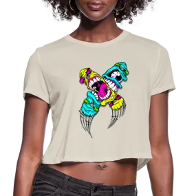 Abstract Monsters Art Women's Cropped T-Shirt