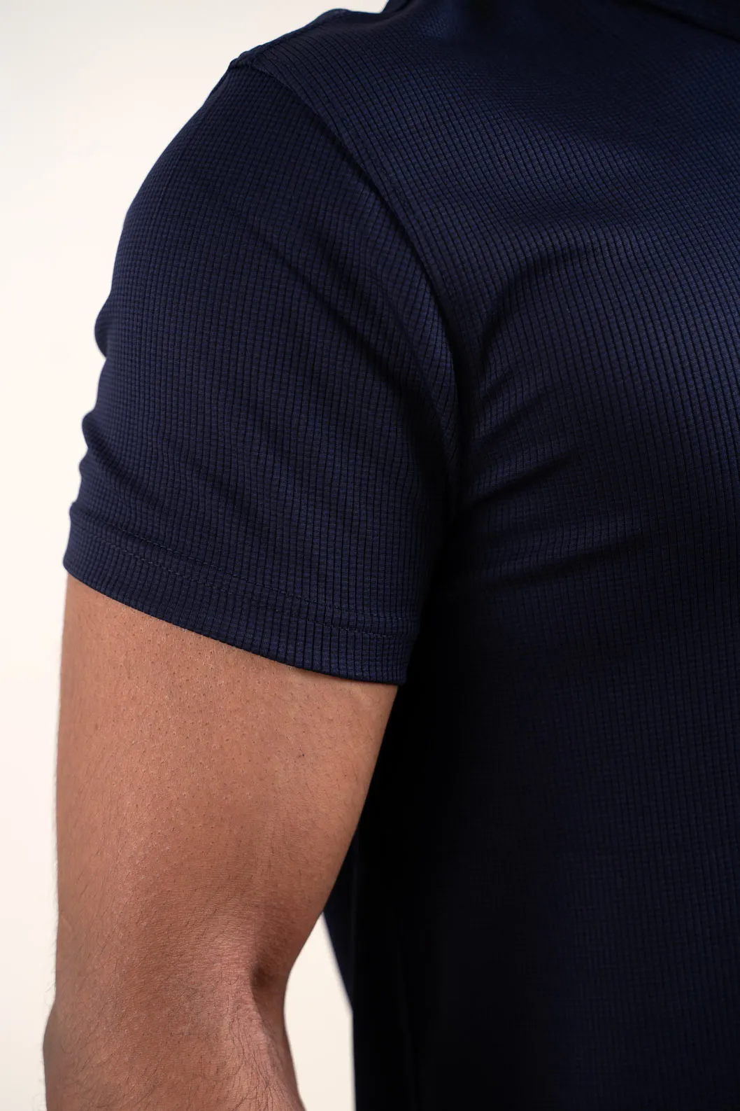 Active Navy Blue Polo Tshirt  For Men