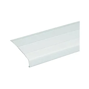 Amerimax 77103 Fascia Trim, 12 ft L, 6 in W, 0.018 Gauge, Aluminum, White, Enamel