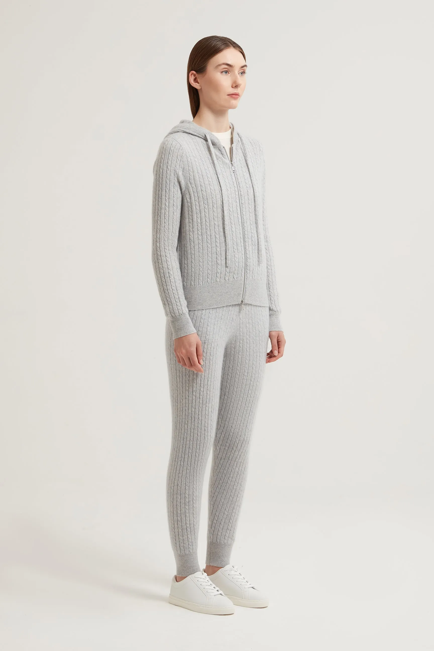 Ariane Cable Cashmere Hoodie