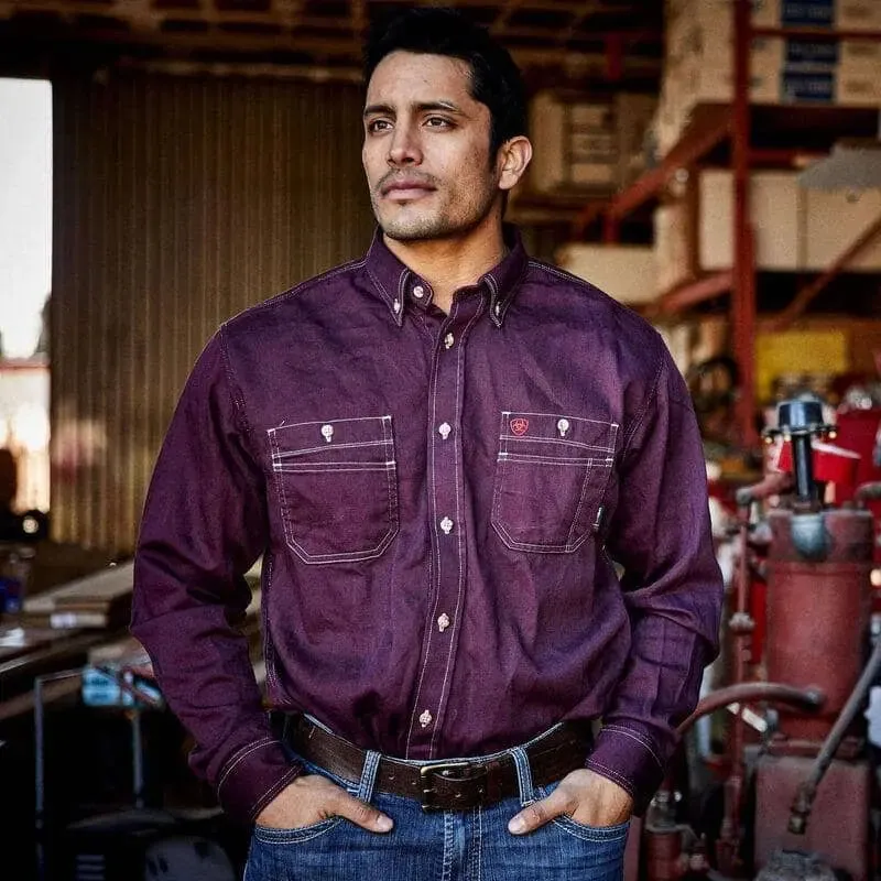 ARIAT - FR Vented Work Shirt, Malbec