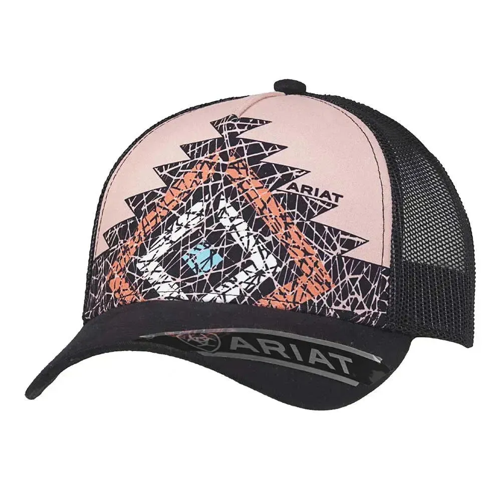 ARIAT Pink Aztec (Black/Multi) - Trucker Cap