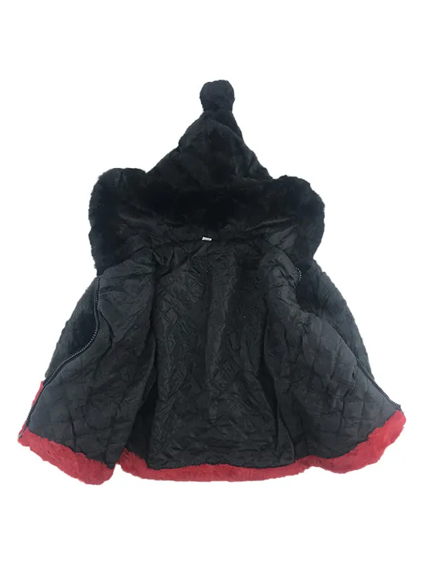 Baby Girl Black Fur Coat