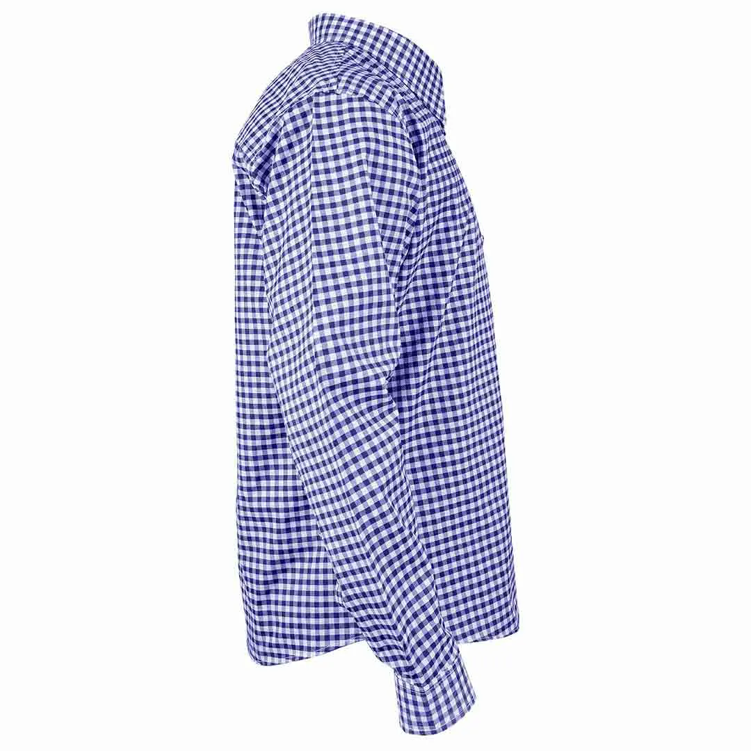 Bavarian Men Shirt Checked Sea Blue