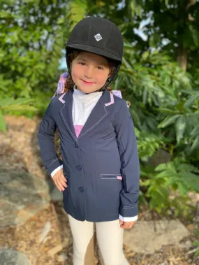 Belle & Bow Girls' Dixon Show Coat With Lavender Trim