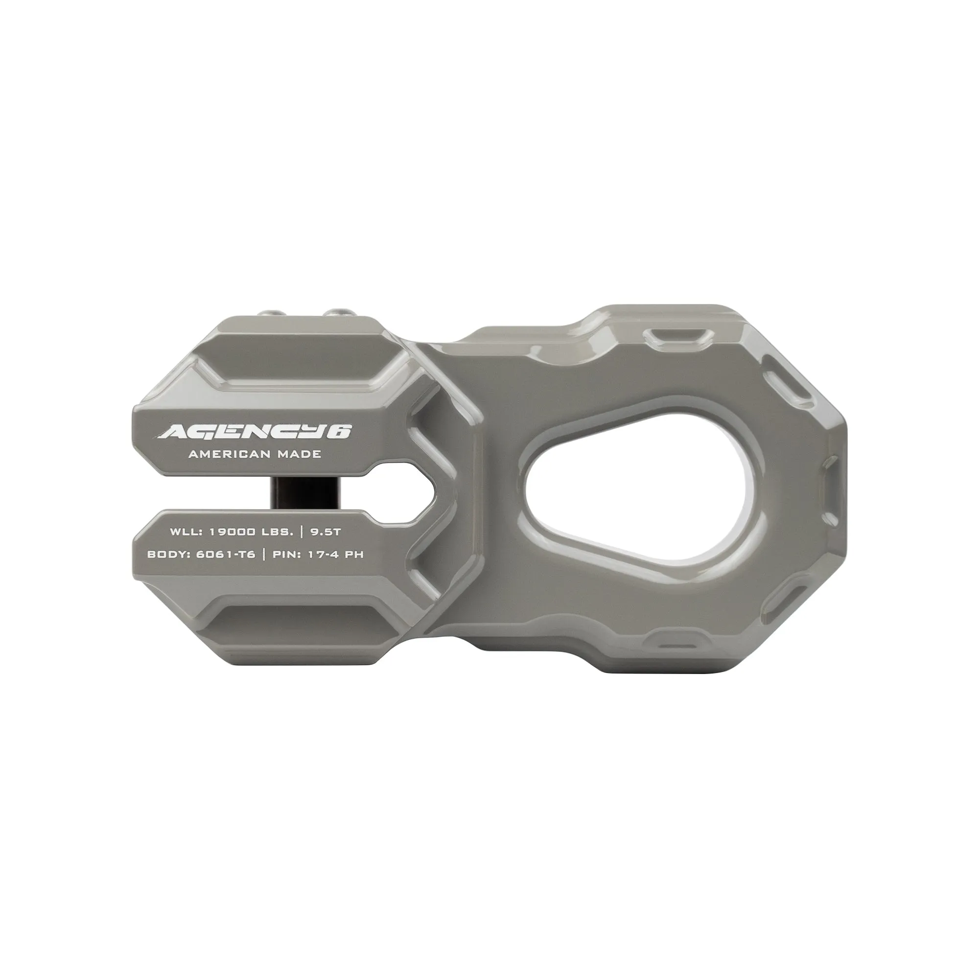 Billet Winch Shackle - Earth Grey