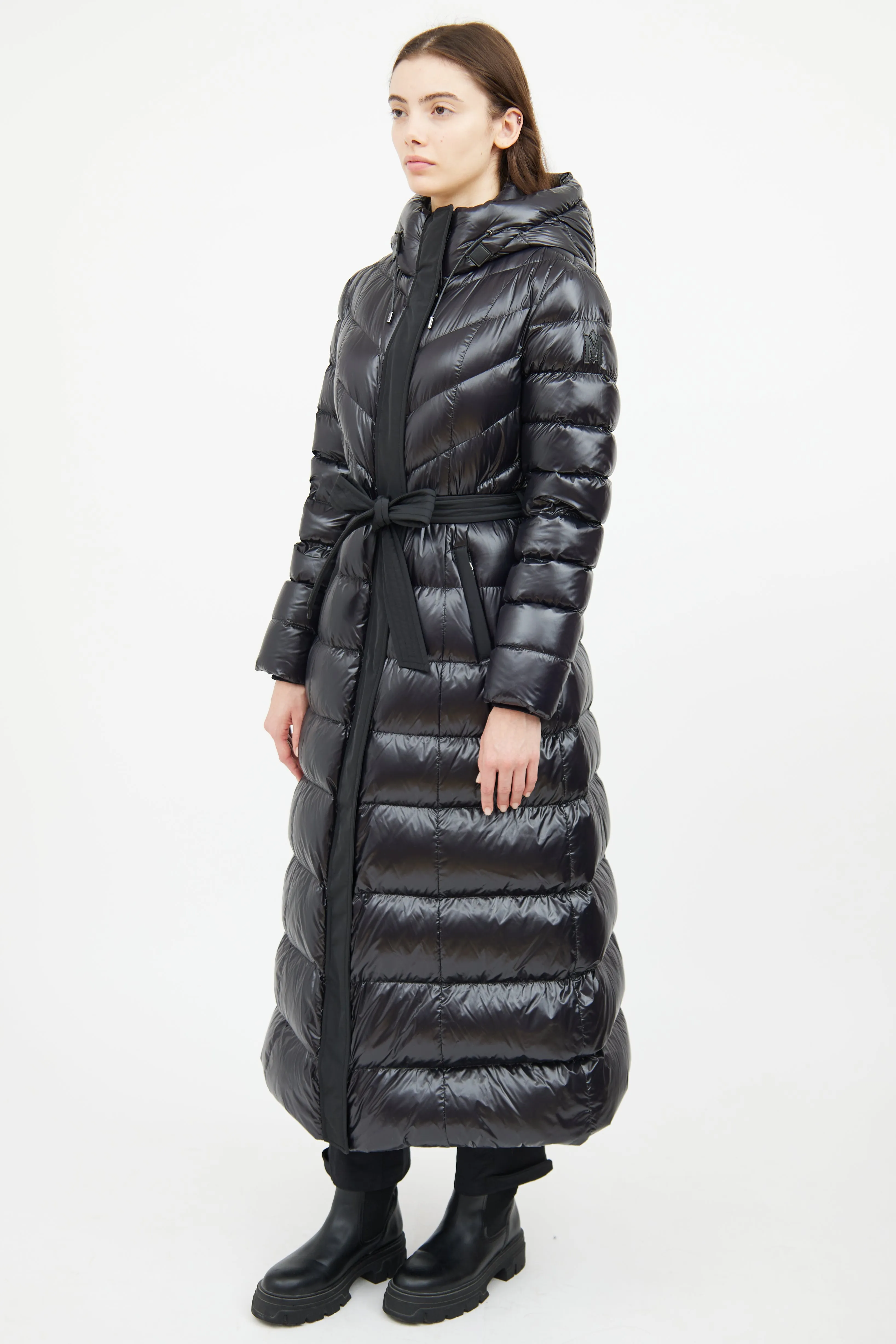 Black Calina Down Long Jacket