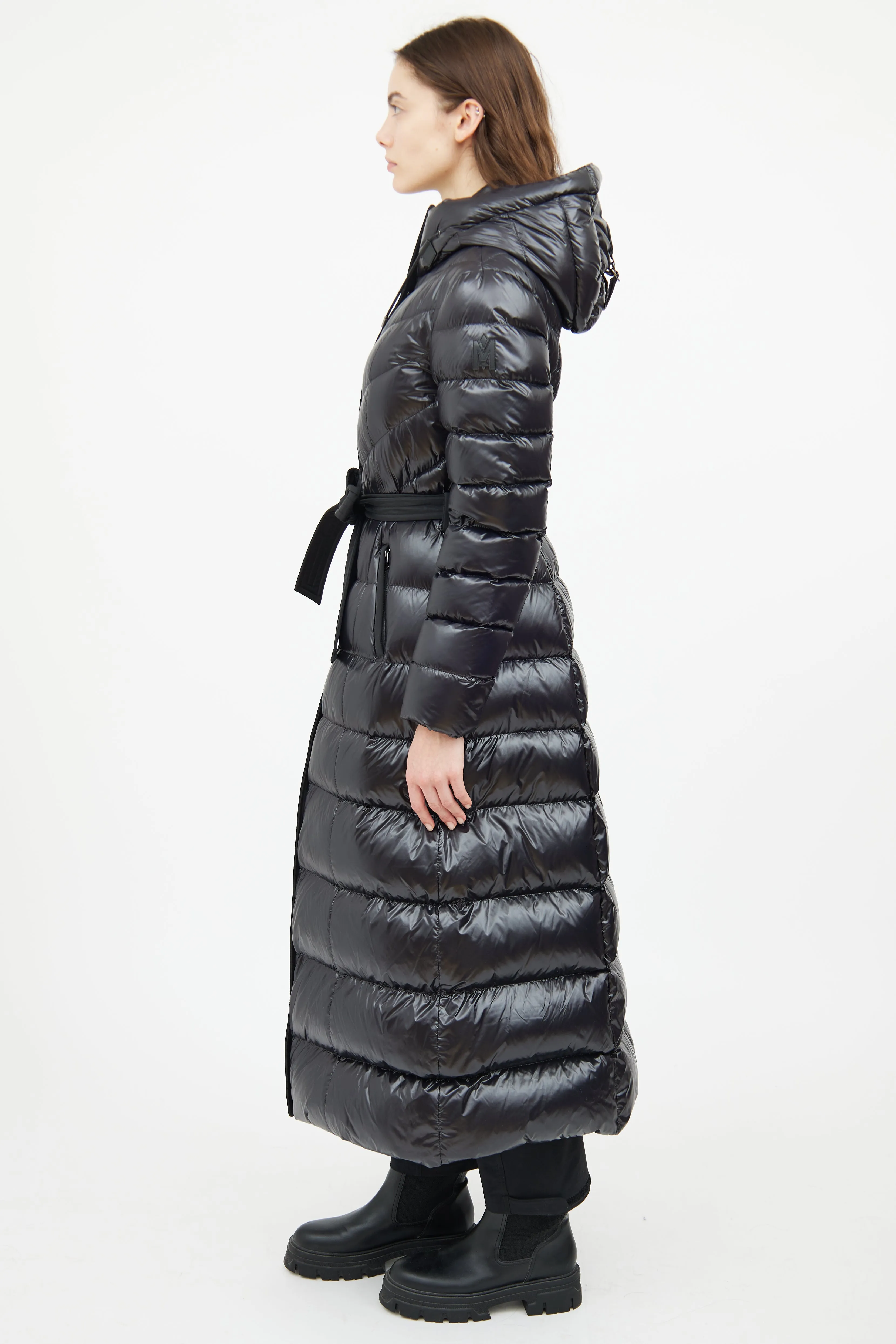 Black Calina Down Long Jacket