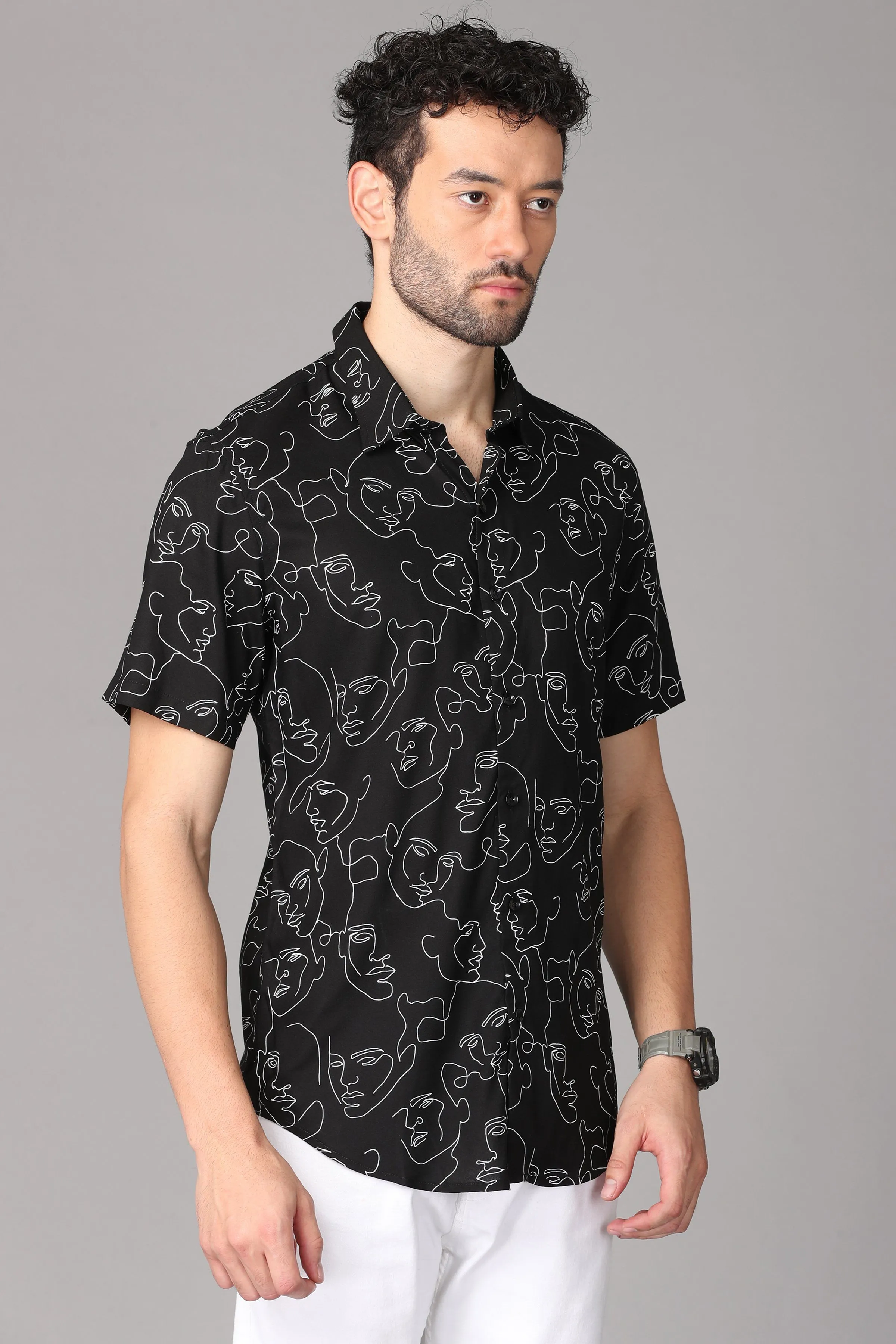 Black Pattern Shirt