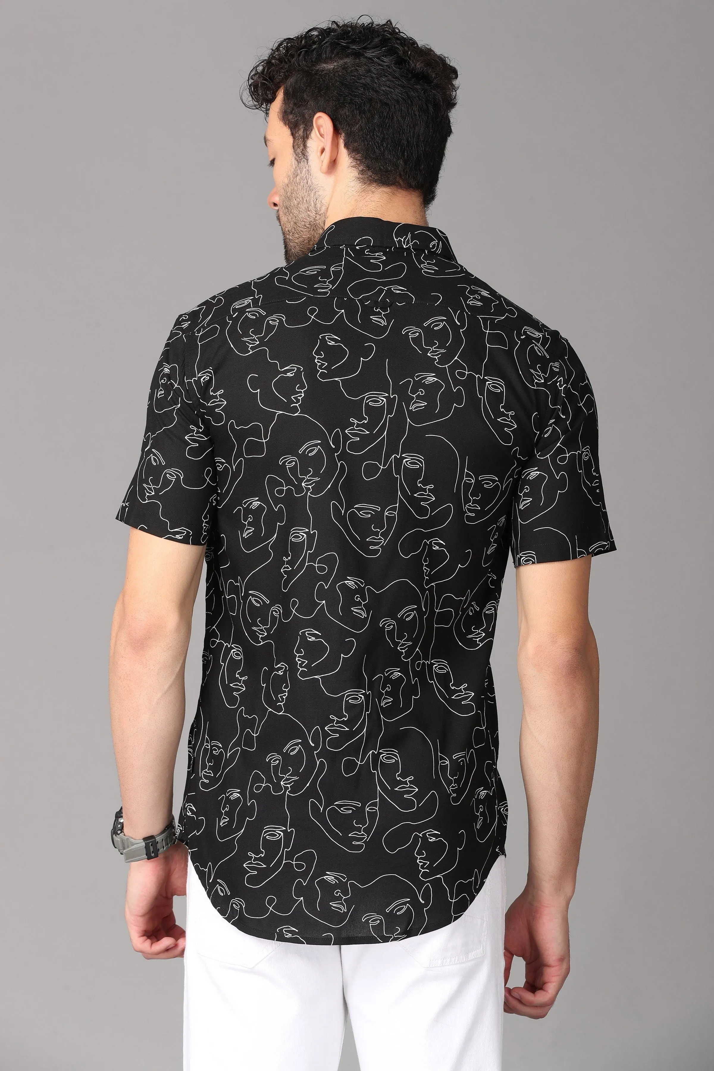 Black Pattern Shirt