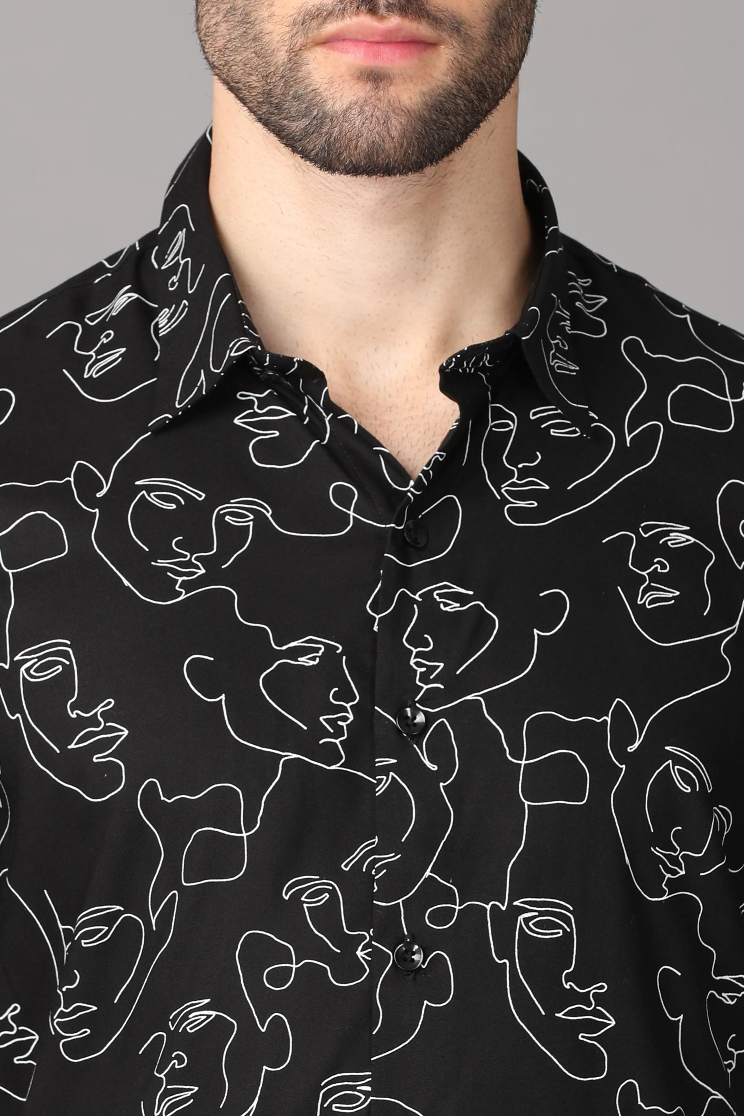 Black Pattern Shirt