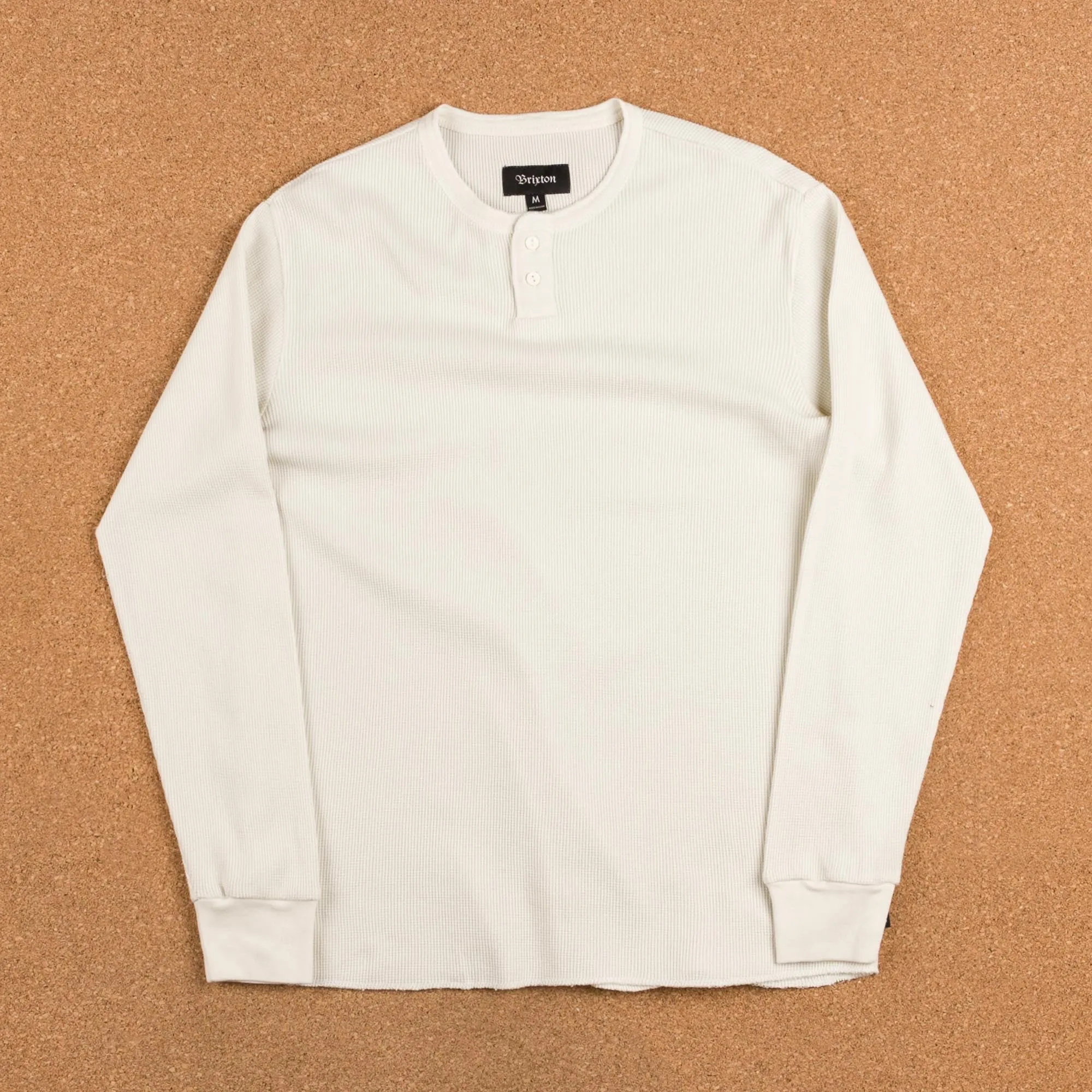 Brixton Redford Long Sleeve Henley Shirt - Off White