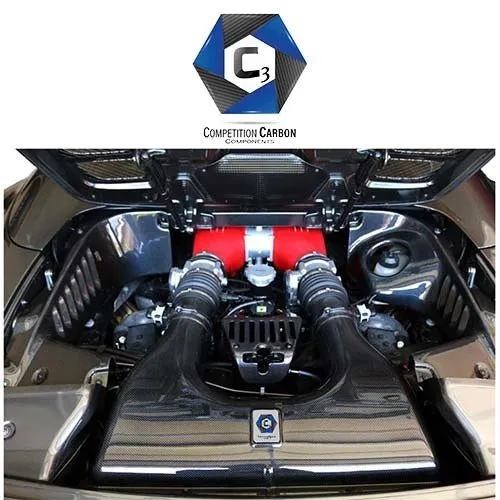 C3 Carbon Ferrari 458 Spider Engine Bay Trim Panels