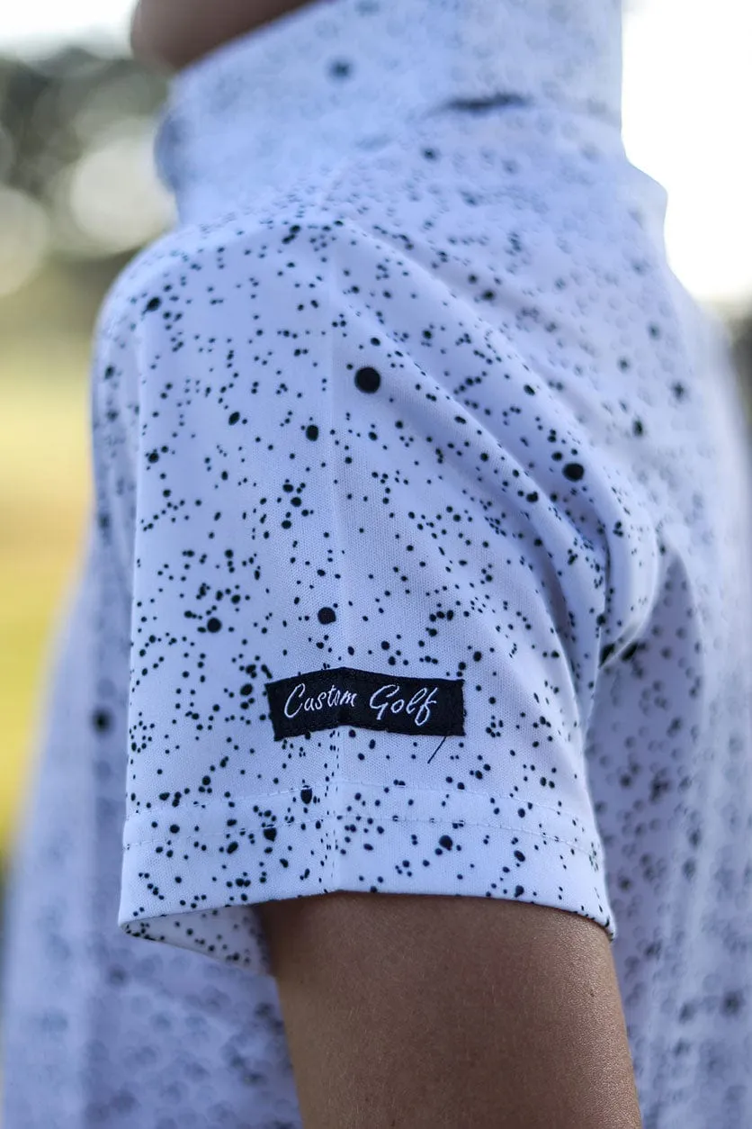 CA JNR Funky Golf Shirt | Ink Splatter