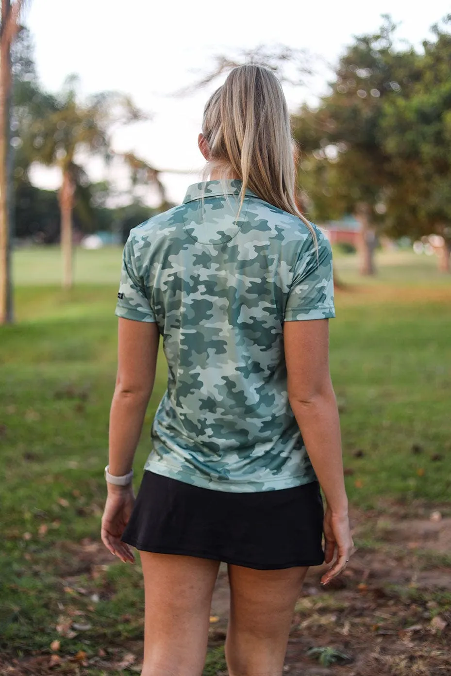 CA Ladies Funky Golf Shirt | Military Green