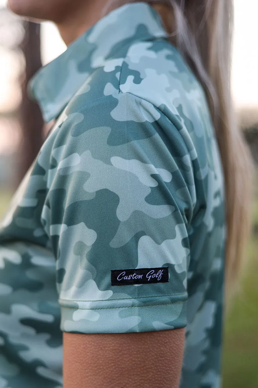 CA Ladies Funky Golf Shirt | Military Green