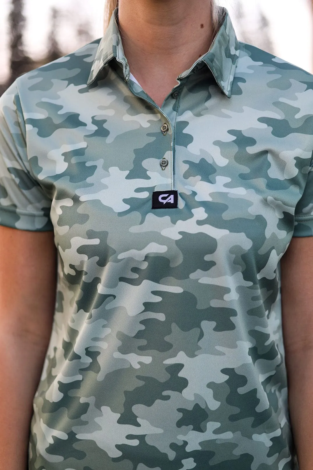 CA Ladies Funky Golf Shirt | Military Green