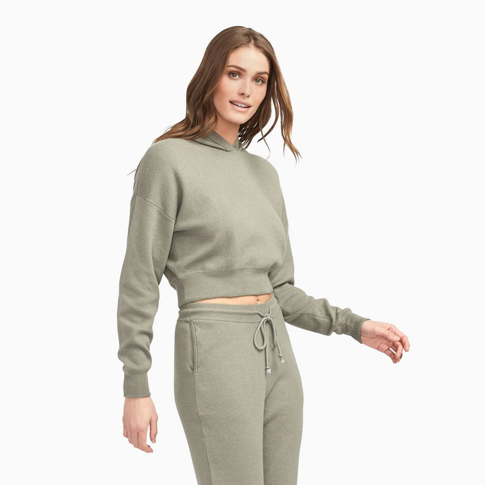 Café Cotton Cashmere Cropped Hoodie