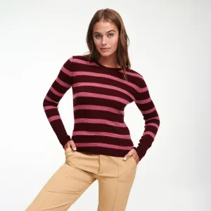 Cashmere Striped Crewneck Sweater