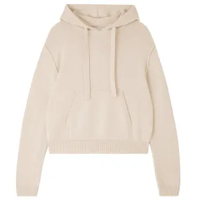 Cashmere Wool Hoodie in Biscuit