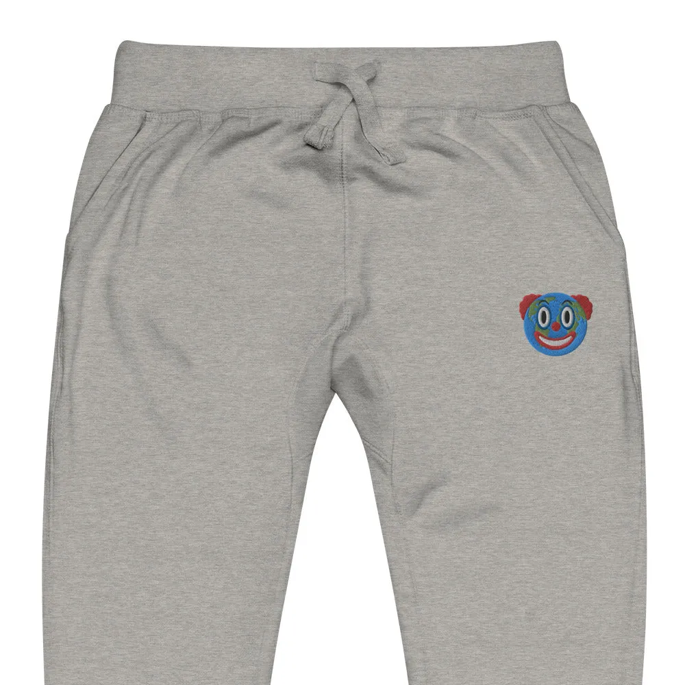 Clown World Embroidered Fleece Sweatpants