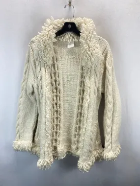 Coat Faux Fur & Sherpa By Clothes Mentor In Cream, Size: L