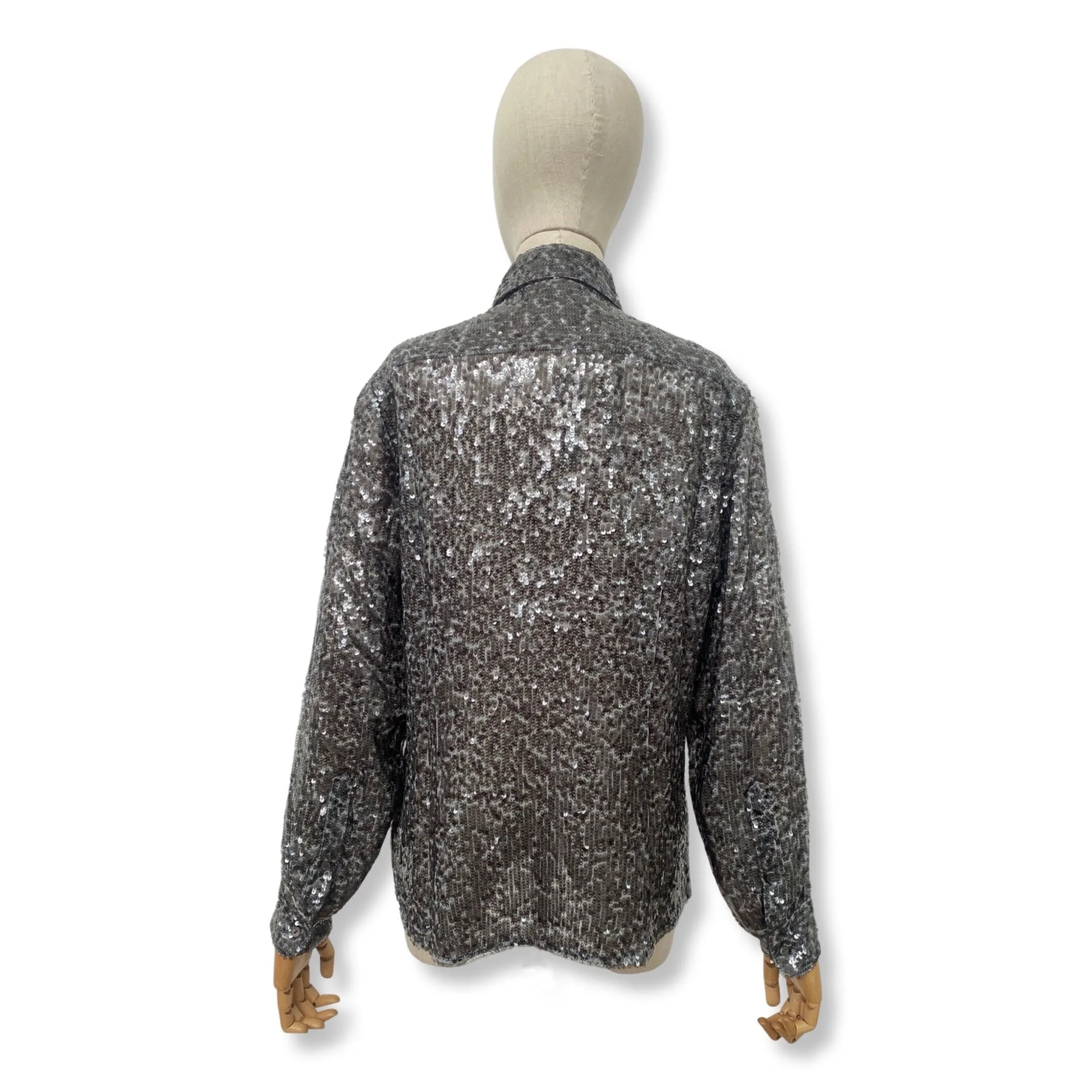 Cooper Shacket in Quartz Sequin