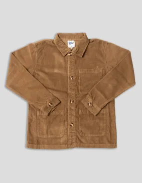 CORDUROY CHORE COAT - TAN