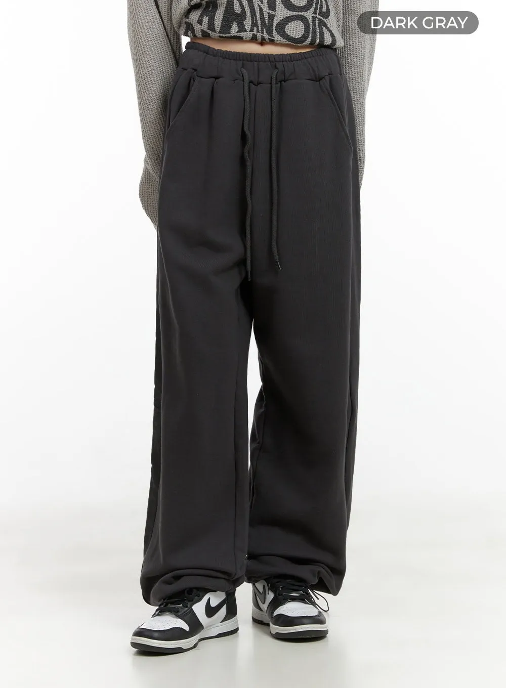 Cotton Lettering String Sweatpants CG427