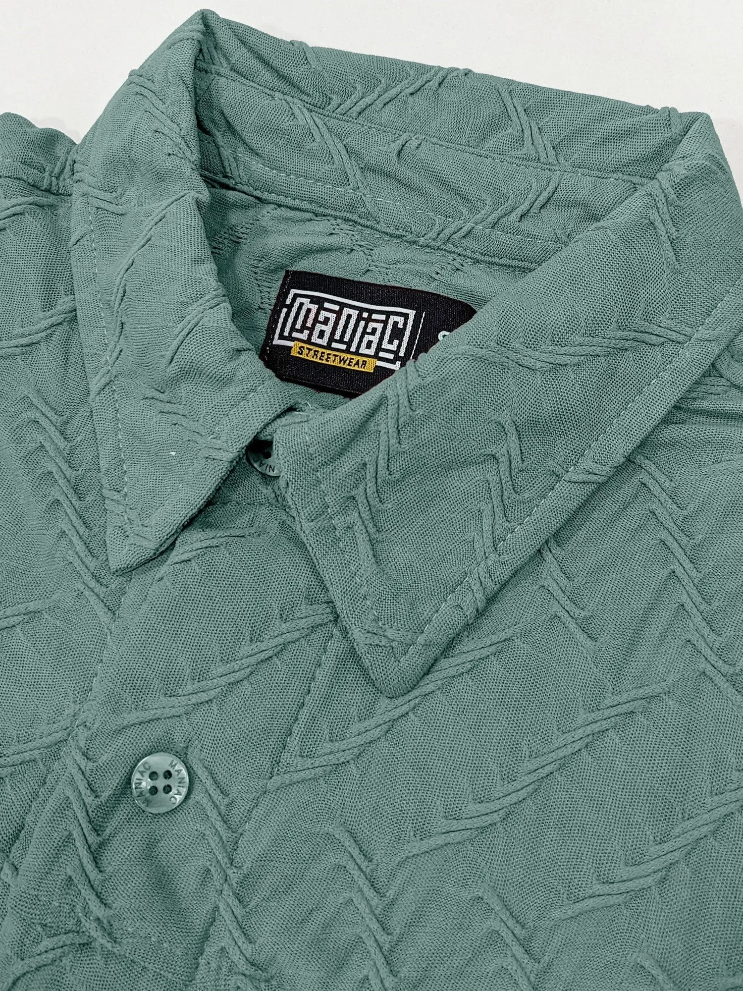 Creased Hunter Green Full Sleeve Shirt