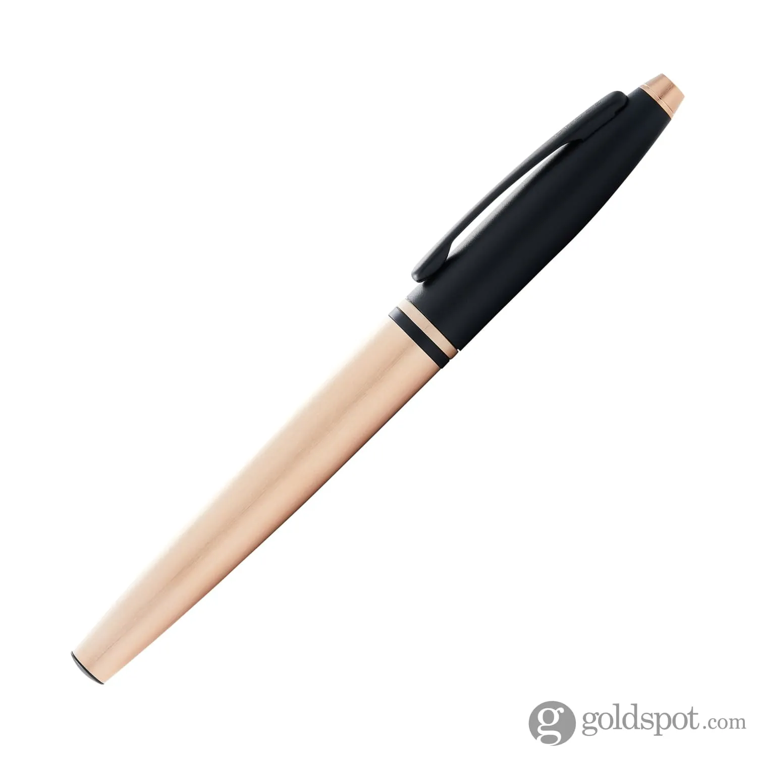 Cross Calais Rollerball Pen in Brushed Rose Gold with Black Trim