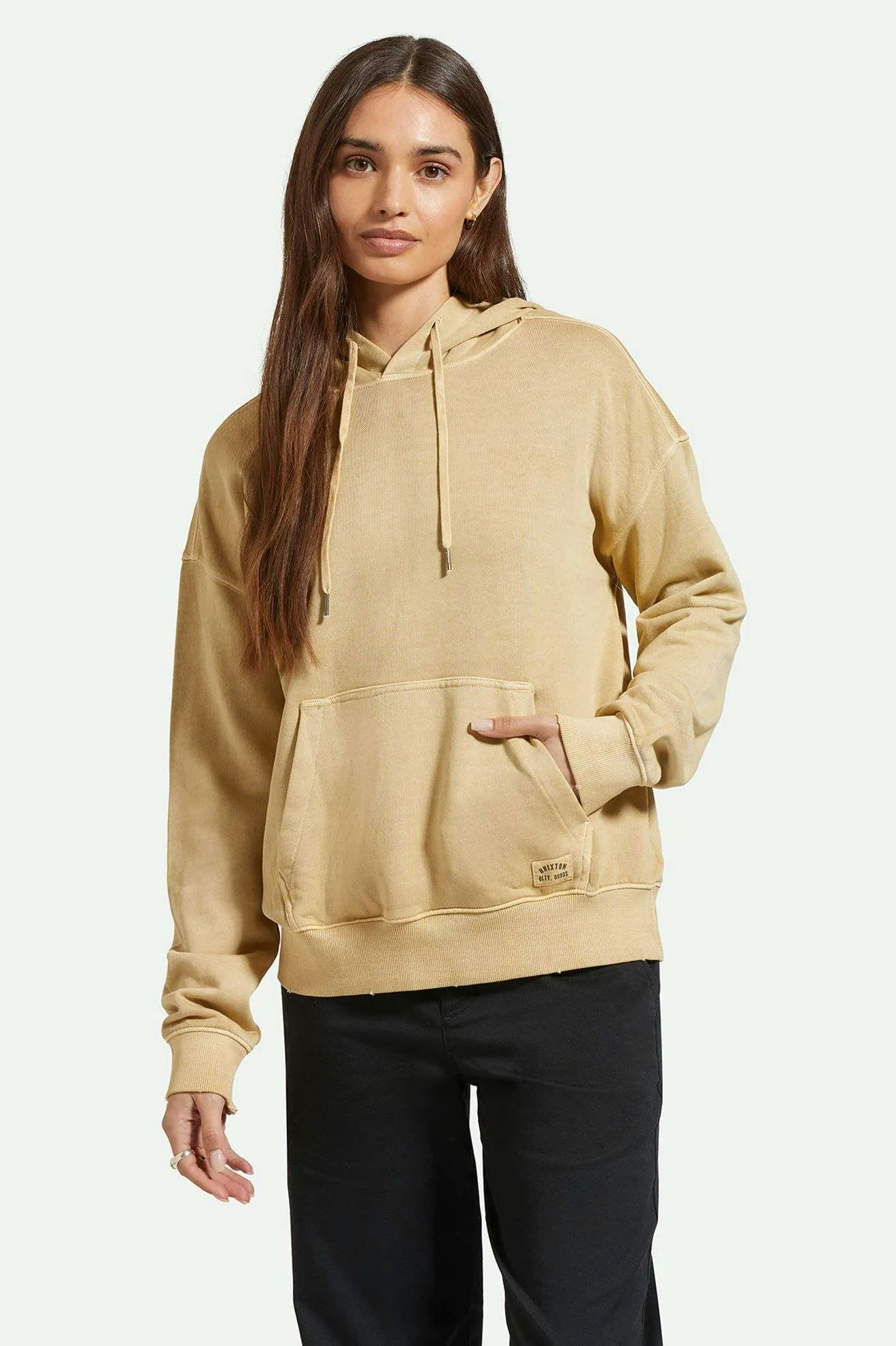 Cross Loop French Terry Hoodie - Sand