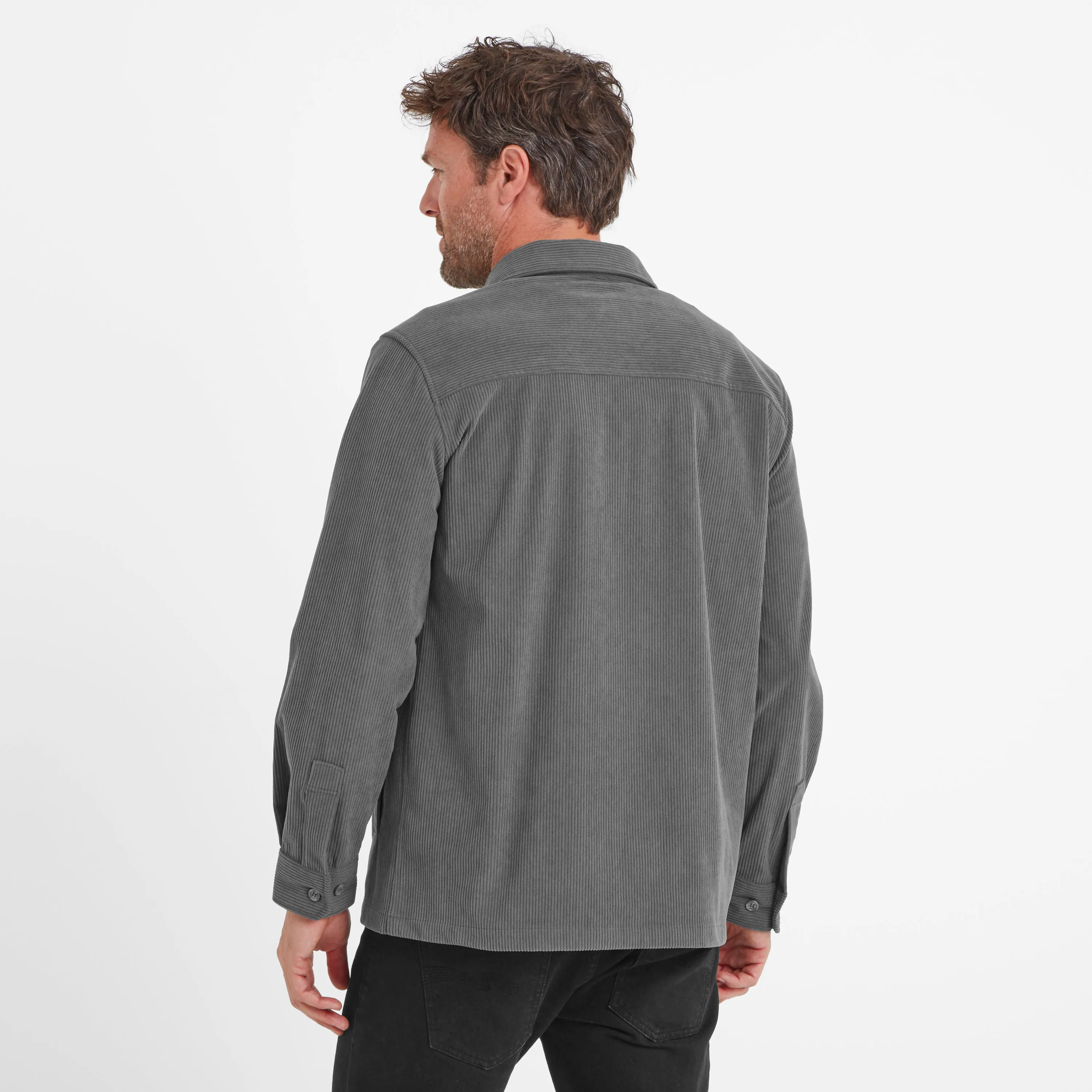 Dante Mens Shacket - Soot Grey