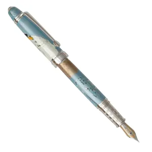 David Oscarson Hans Christian Andersen Azure Copper White Fountain Pen