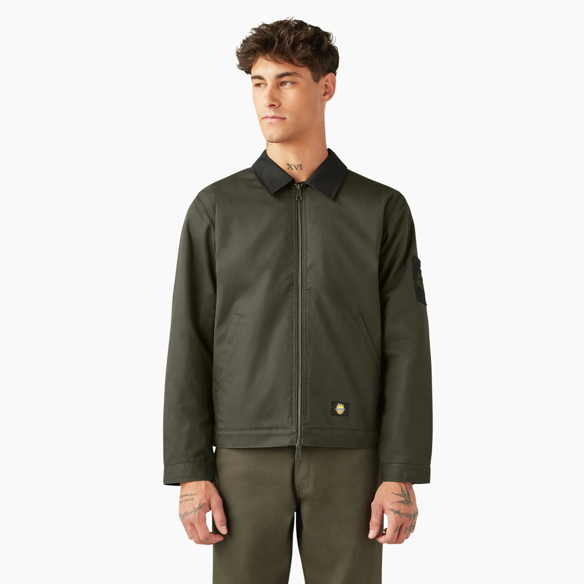 Dickies X Spitfire Twill Jacket - Olive Green