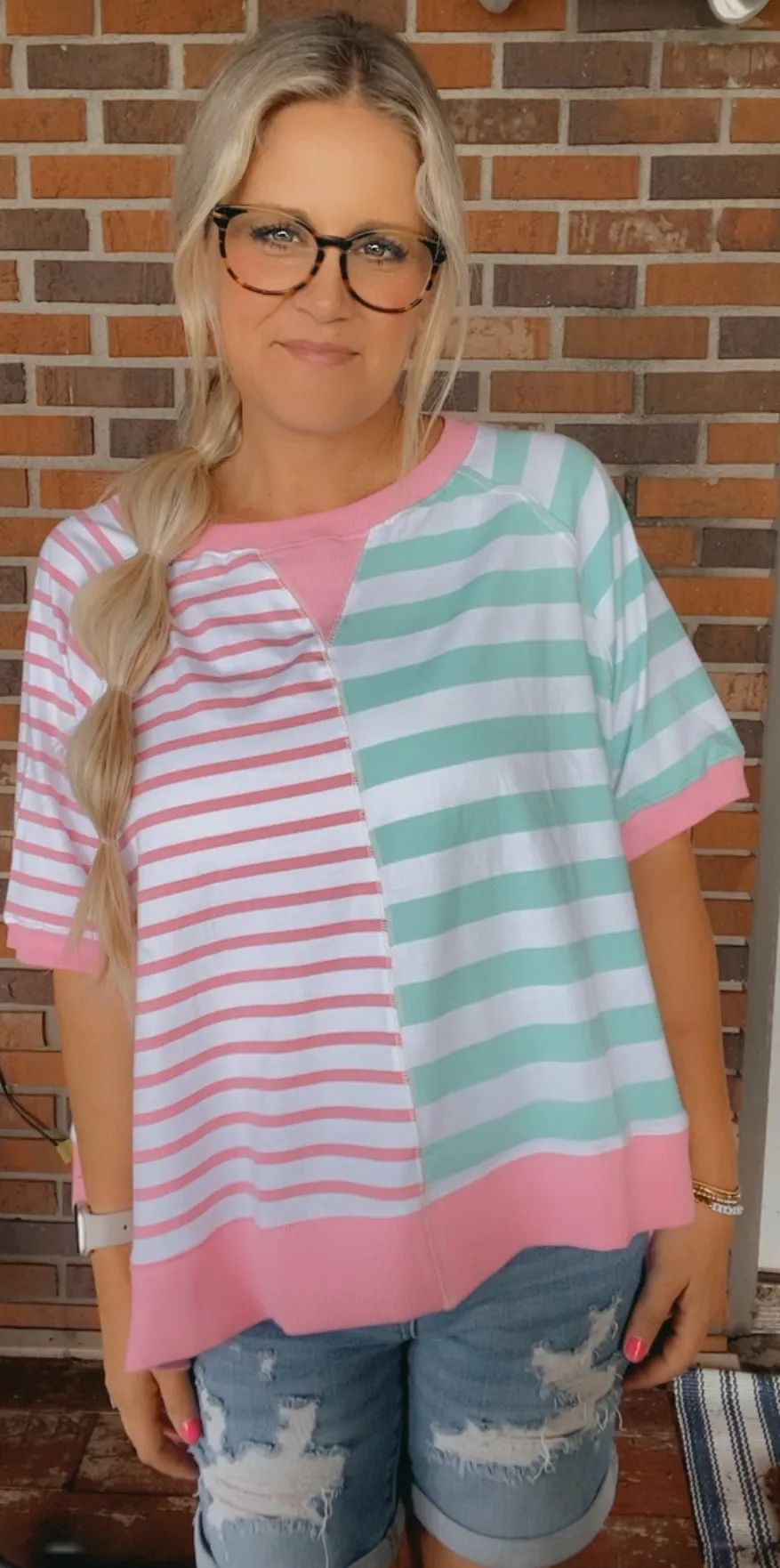 Dorien Striped Colorblock Tunic