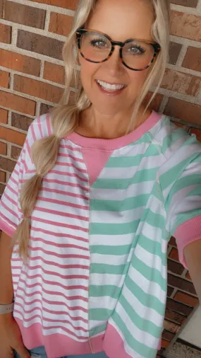 Dorien Striped Colorblock Tunic