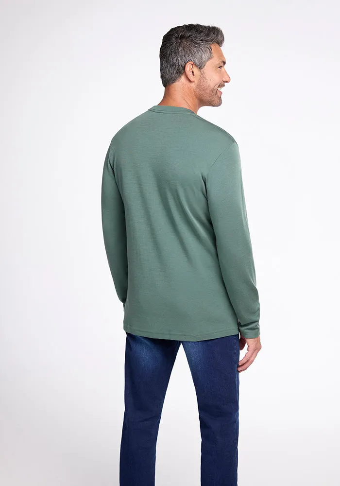 Easton Crew Neck Shirt - Duck Green