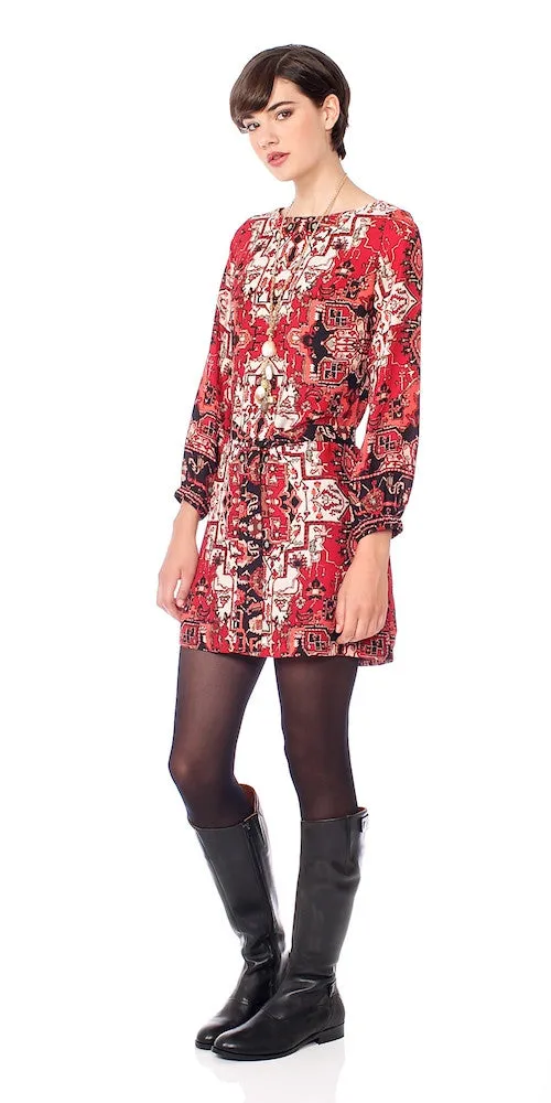 Elke Medallion Tunic, red