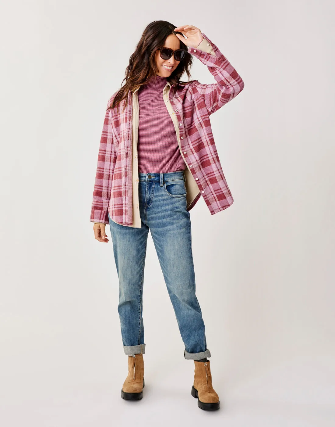 Fairbanks Supersoft Shirt: Brick Plaid