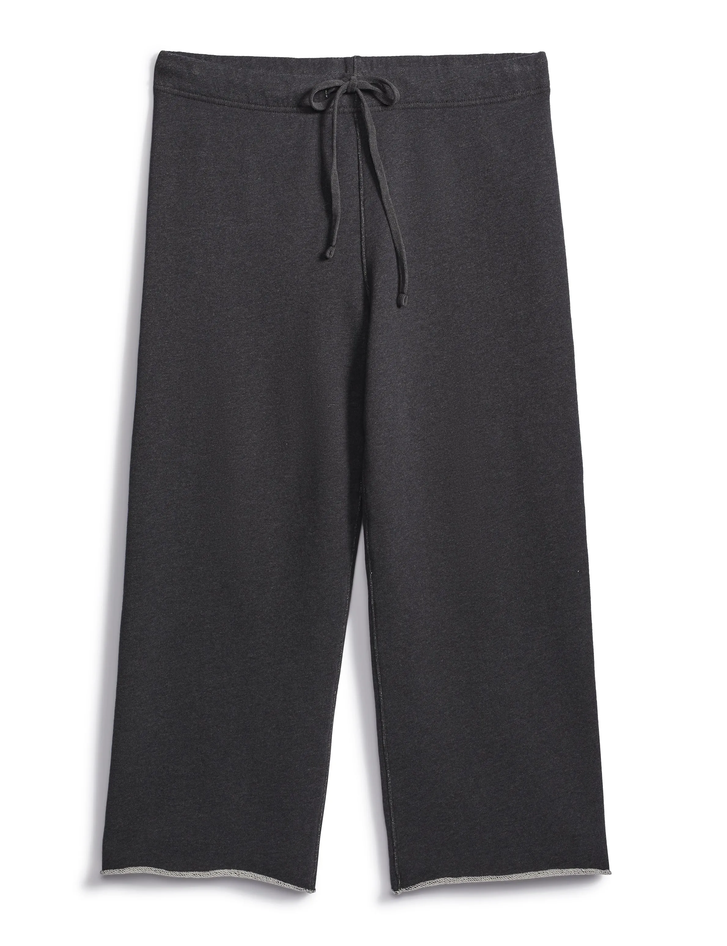 Frank & Eileen - Cropped Wide Leg Sweatpant in Charcoal Melange