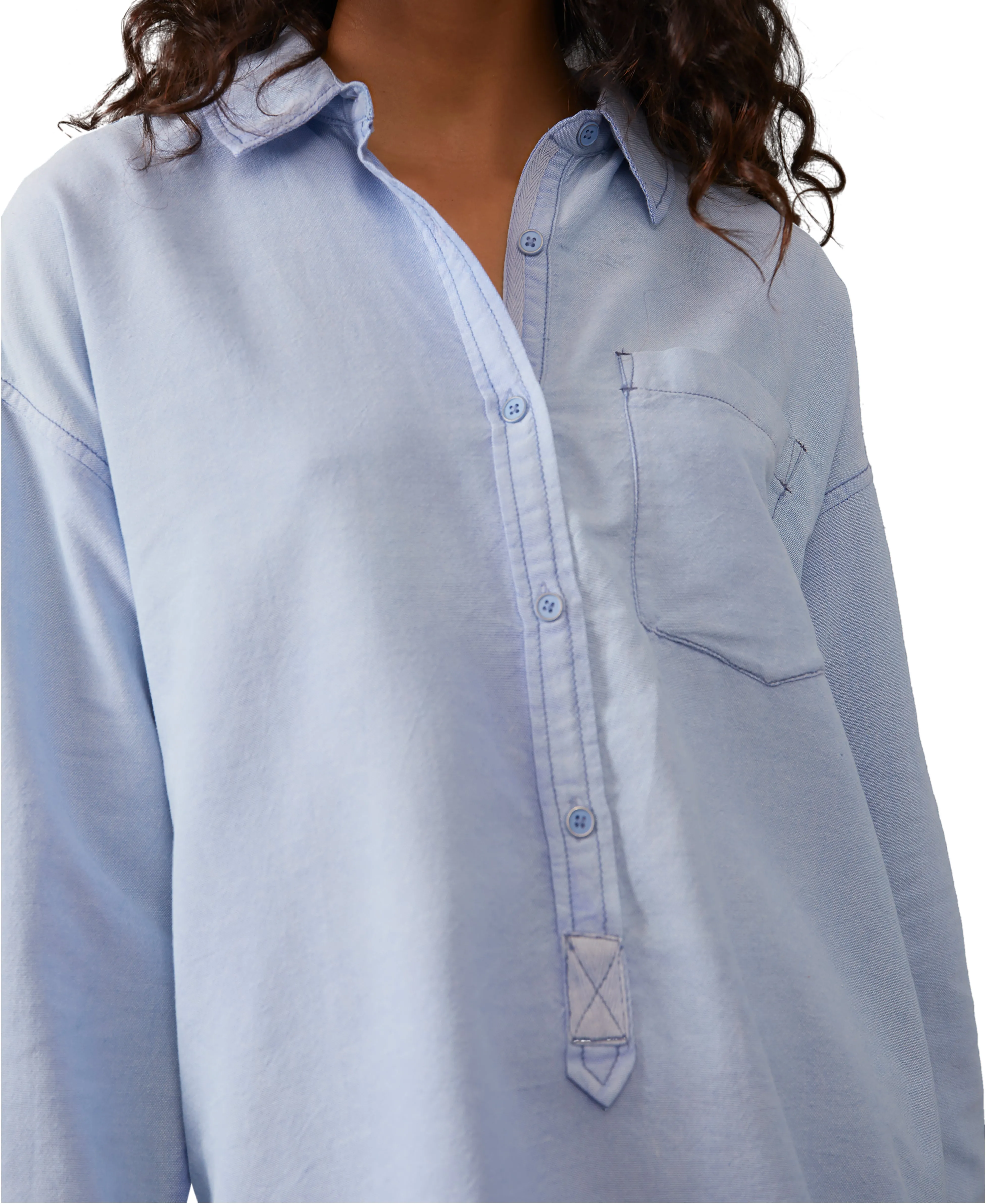 Free People Smock Oxford Shirt