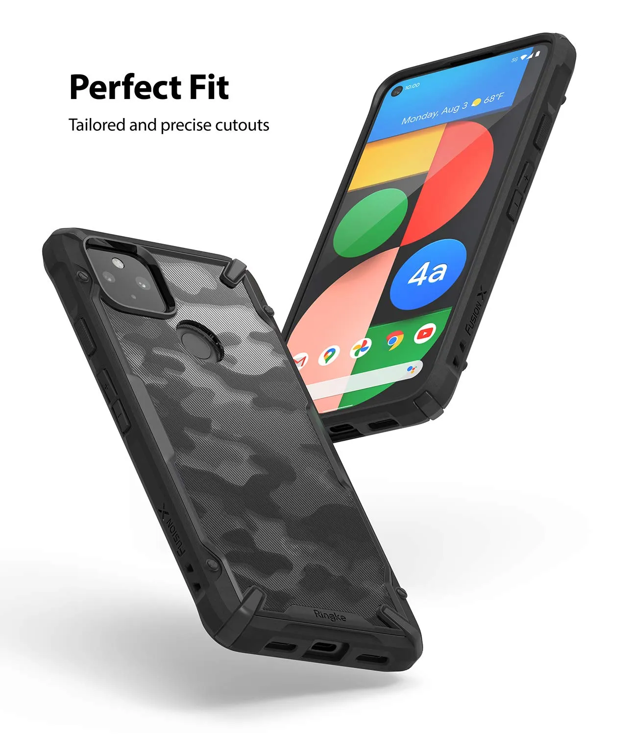 Google Pixel 4a 5G Back Cover Case | Fusion X - Design - Camo Black