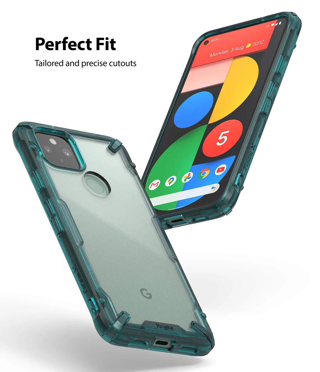 Google Pixel 5 Back Cover Case | Fusion X - Turquoise Green